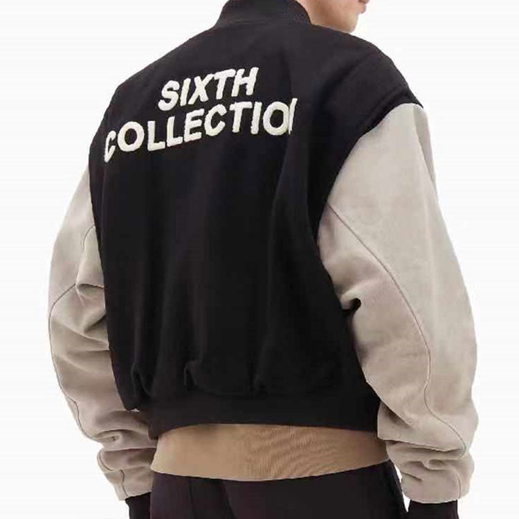 Men's Fear of God Alphabet Printing Jacket Black Gray FOG-FW19-101