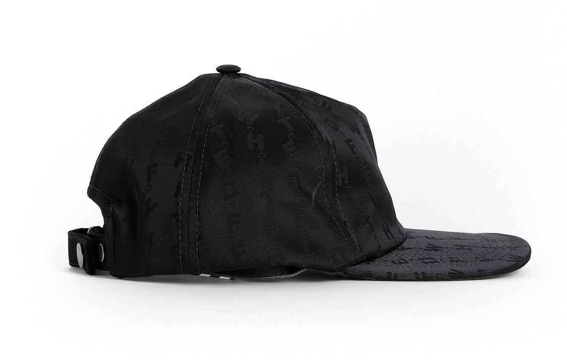 Off-White Cotton Applique Peaked cap Black OWLB008R20C860681000