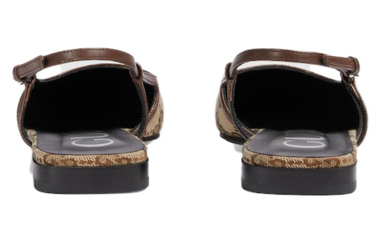 (WMNS) Gucci GG Slingback Ballet Flat 'Beige Ebony' 762420-KY980-9763