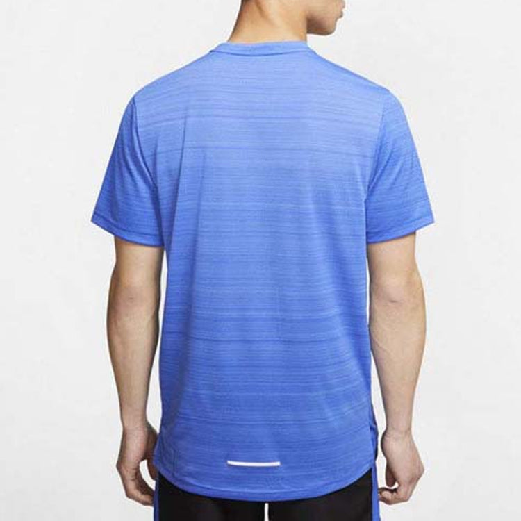 Nike Dri-Fit Miler Running Short Sleeve Blue AJ7566-402