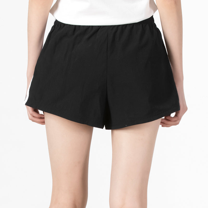 (WMNS) adidas Essentials 3-Stripes Woven Shorts Loose Fit Asia Sizing 'Black White' HE9345