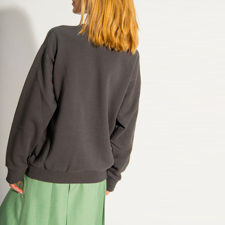(WMNS) Gucci FW21 Solid Color Casual Alphabet Round Neck Hoodie Gray 617964-XJDJK-1042