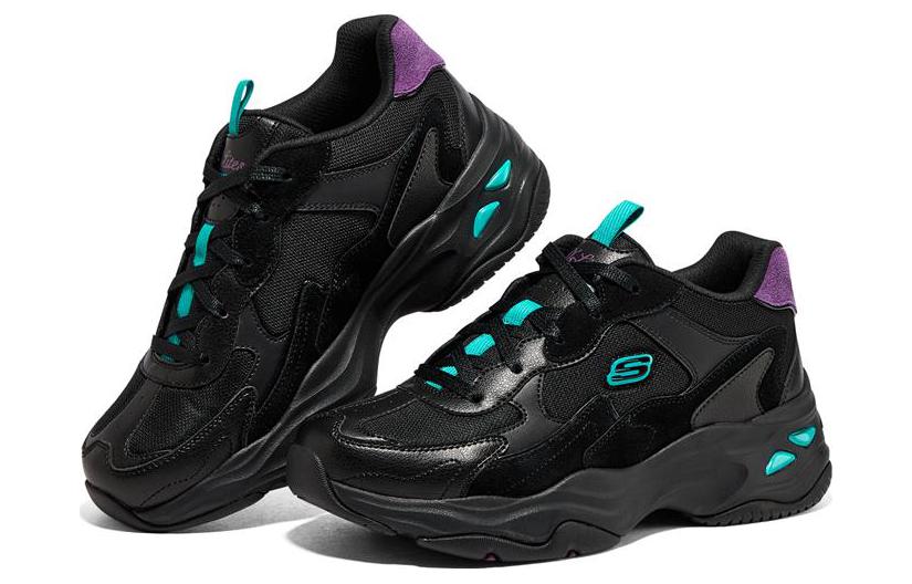 (WMNS) Skechers DLITES 4.0 'Black Purple Green' 896158-BKMT