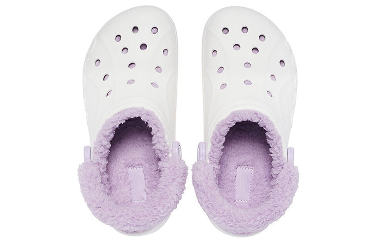 Crocs Classic Baya Lined Fuzz-Strap Clog 'White Lila' 206633-577