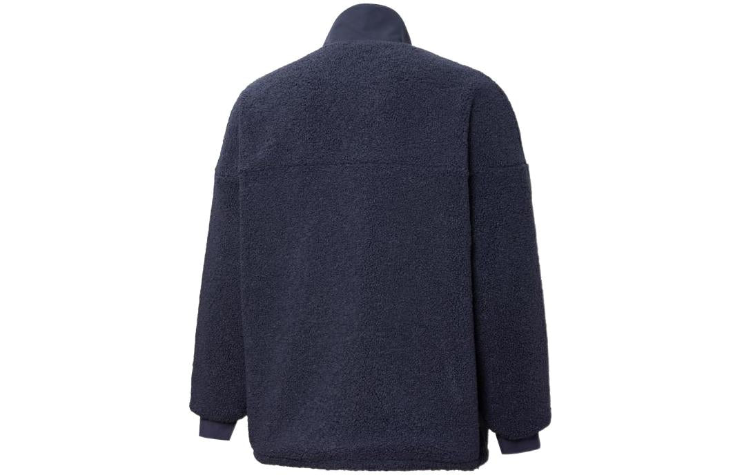 PUMA Mmq lamb's wool Reversible Stand Collar Jacket Couple Style Blue 534744-43