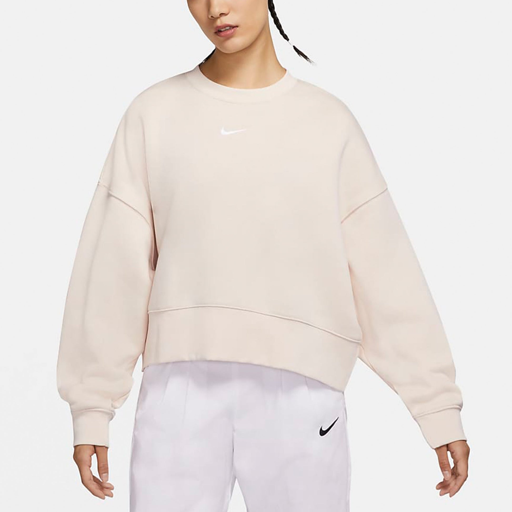 (WMNS) Nike Sportswear Collection Small Logo Cropped Sweatshirt 'Beige' DJ7666-219