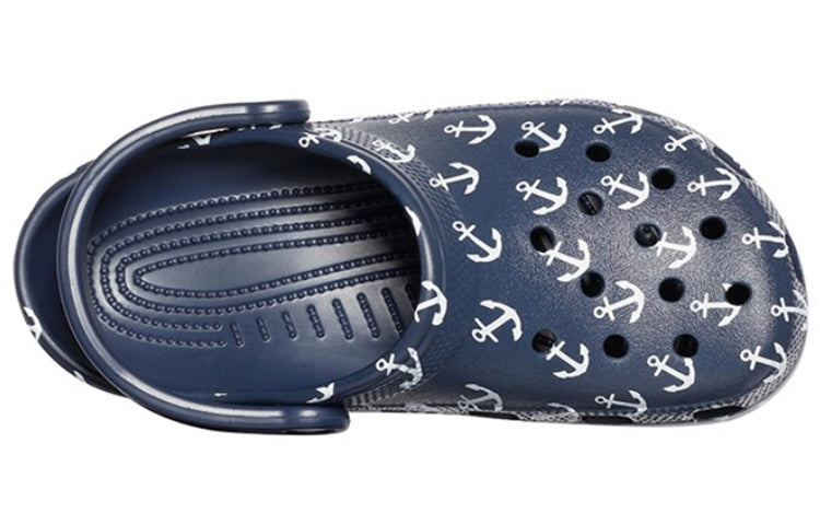 Crocs Classic Clog Printing Sandals Deep Blue 206053-462