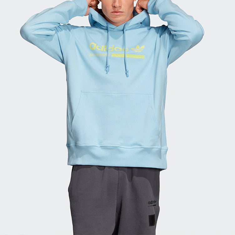 adidas originals Kaval Series Printing Logo Casual Sports Pullover Blue DV1941