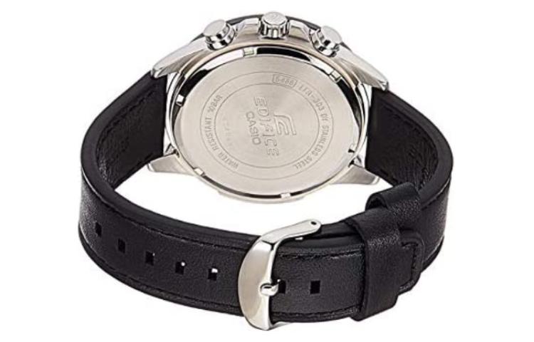 CASIO EDIFICE Waterproof Stainless Steel Strap Quartz Sapphire Crystal Solar Powered Mens Black Analog EFR-303L-1A
