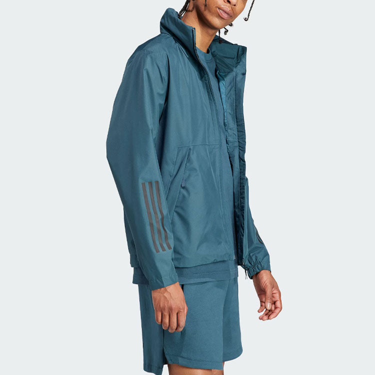 adidas BSC 3-Stripes Rain.Rdy Jacket 'Teal' IK0507
