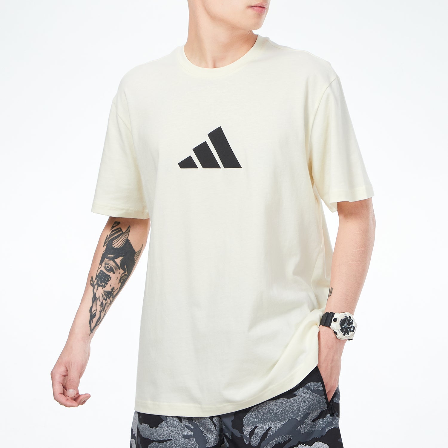 adidas Casual Sports Breathable Round Neck Short Sleeve White GN6842