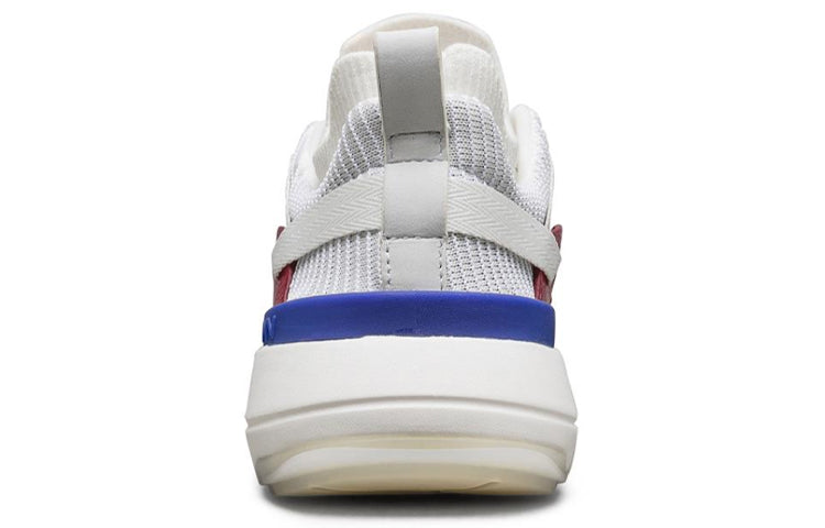 (WMNS) Skechers Split Running Shoes White/Blue/Red 133017-WNVR