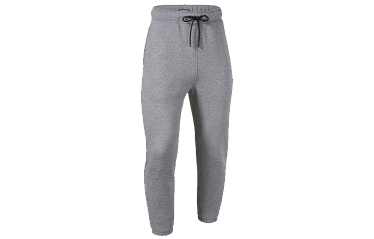 Air Jordan Logo Embroidered Knit Fleece Lined Bundle Feet Sports Pants 'Grey' DA9821-091