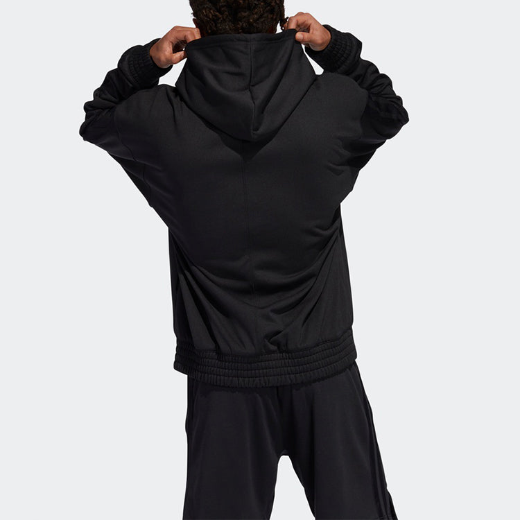 Men's adidas LD WNTR HD Small Logo Basketball Hooded Sports Black GD6858