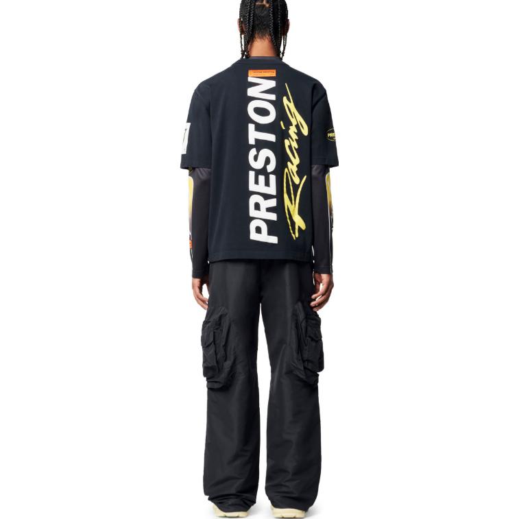 HERON PRESTON Fw22 Preston Racing T-Shirt 'Black' HMAA032S23JER0081001