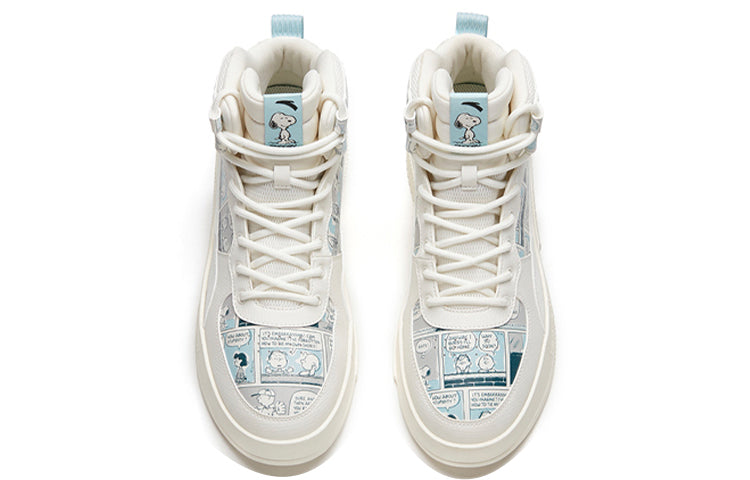 ANTA x SNOOPY Skateboarding Series Sneakers 'White Light Blue' 912138011-7