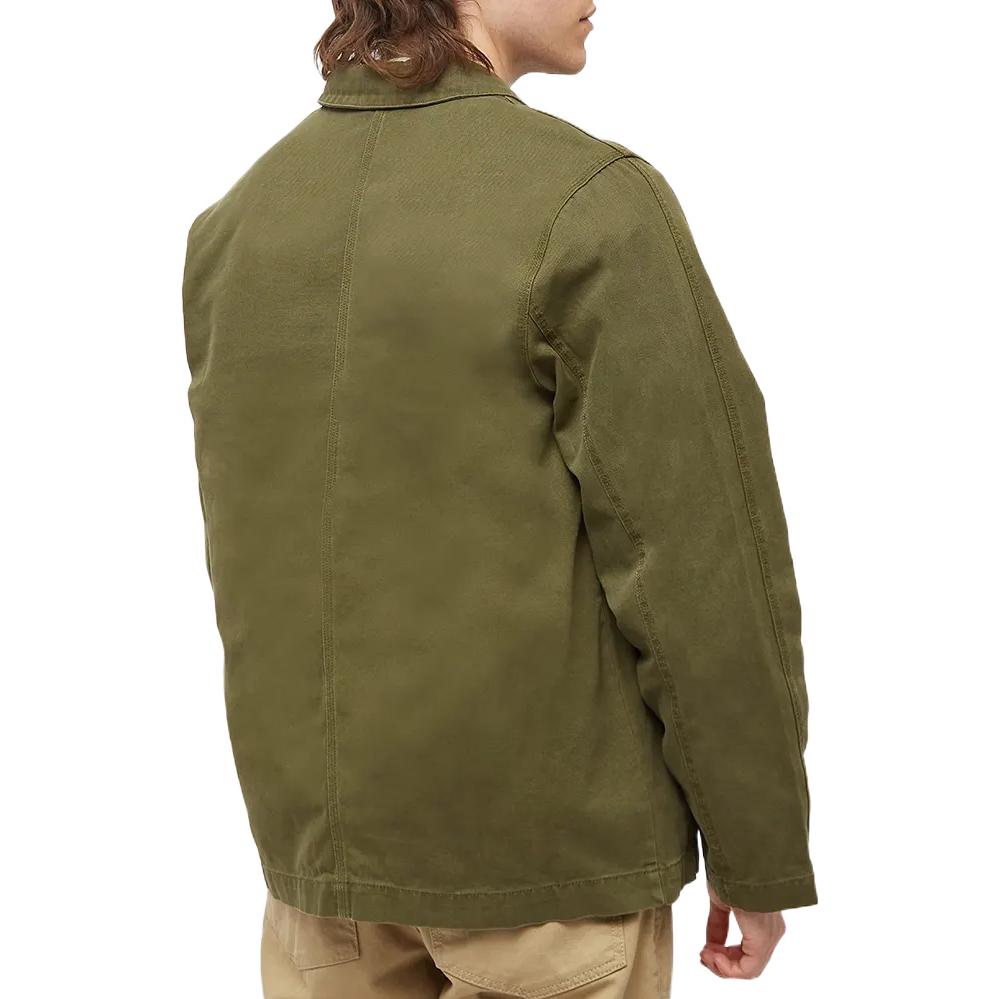 Men's Nike Life Chore Jacket Solid Color Logo Embroidered Green DQ5184-326