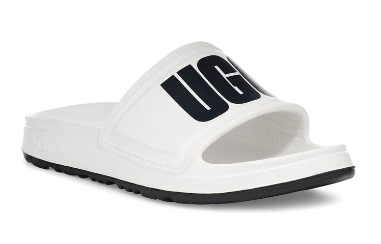 (WMNS) UGG Wilcox Slide Minimalistic Cozy Thick Sole White 1113457-WHT
