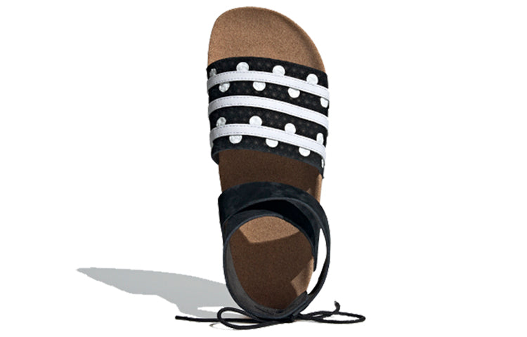 (WMNS) adidas originals Adilette Ankle Wrap 'Black White' EF5630
