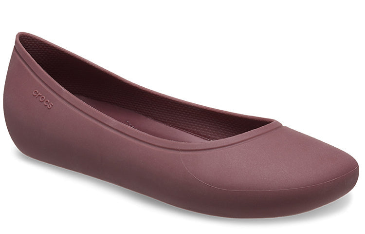 (WMNS) Crocs Brooklyn Flats 'Dark Cherry' 209384-6WD