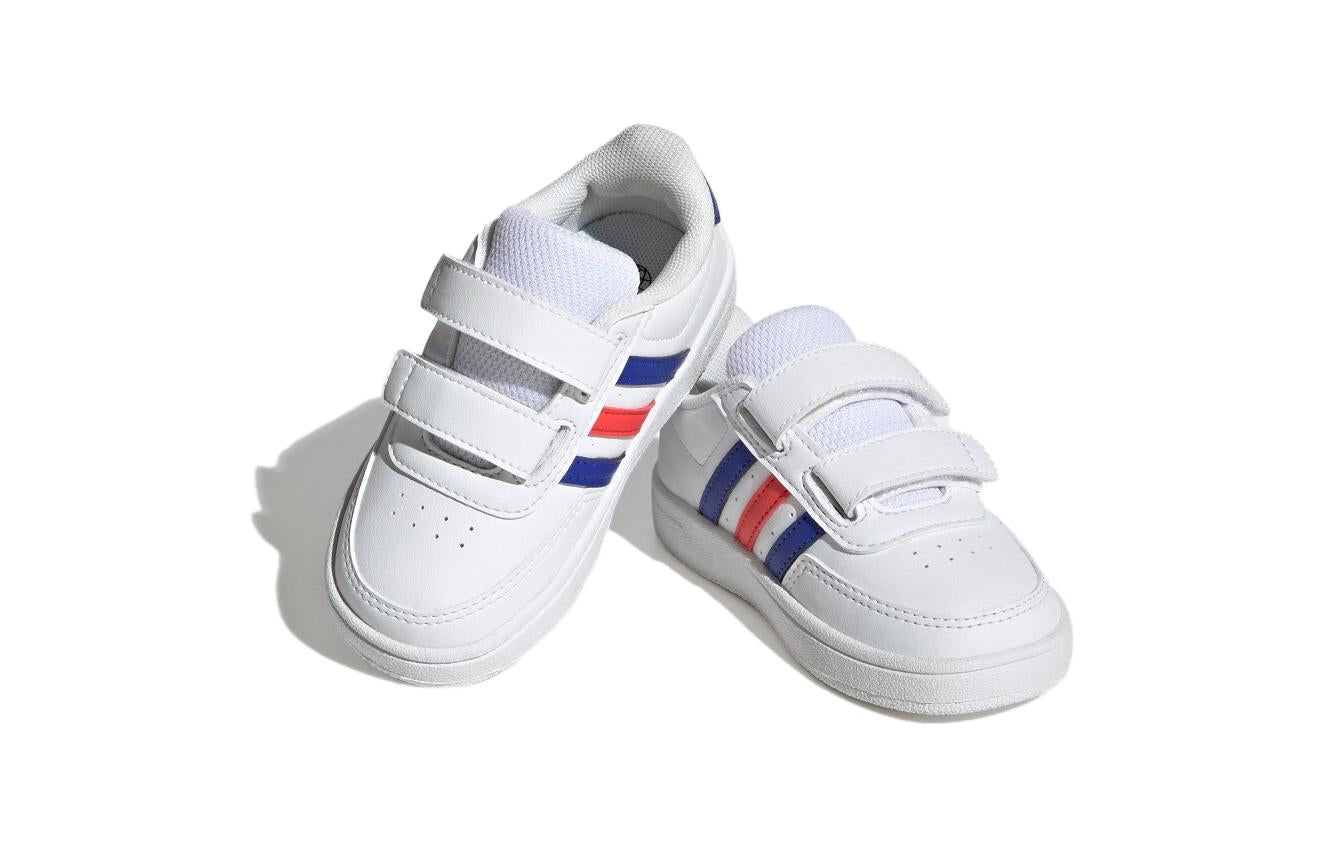 (TD) adidas Breaknet Lifestyle Court Two-Strap Hook-and-Loop 'White Blue Red' HP8971