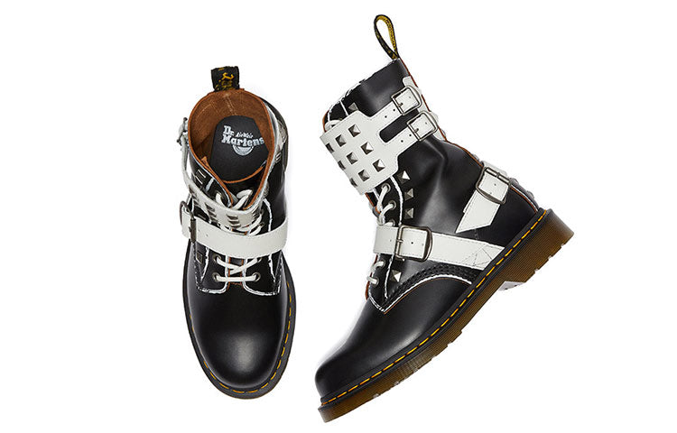 Dr. Martens Punk 10 Boots Black/White 25171009