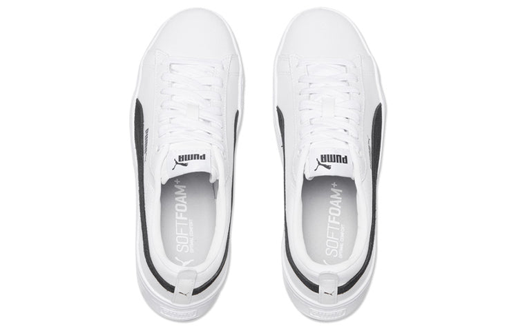 (WMNS) PUMA Smash Platform L 'White Black' 366487-12