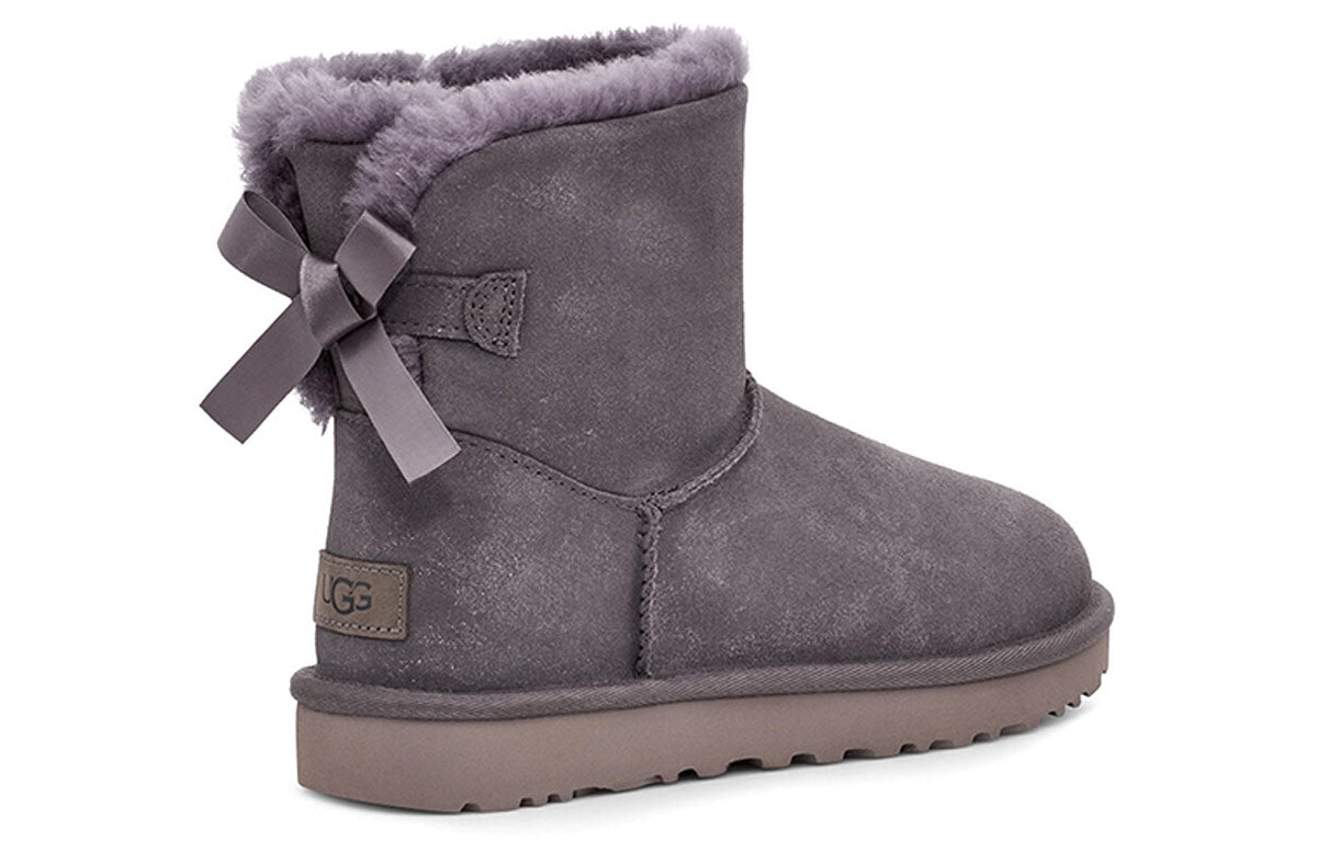 (WMNS) UGG Mini Bailey Bow II Shimmer Fleece Lined Purple 1112533-NHT