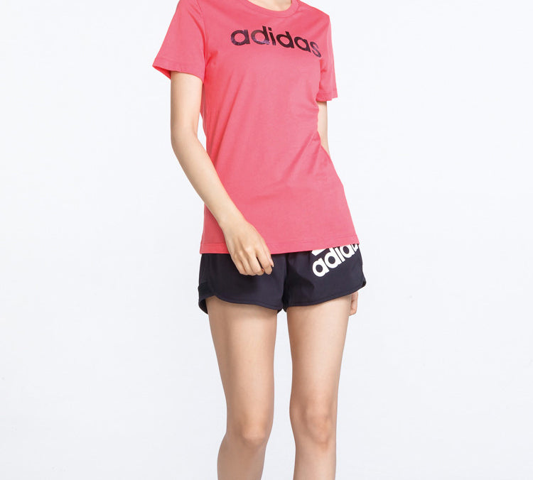 (WMNS) adidas originals Sports Stylish Round Neck Short Sleeve Red EC4744