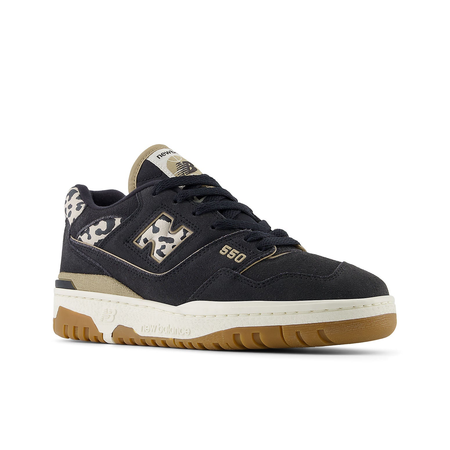 (WMNS) New Balance 550 Suede Skate Shoes 'Black' BBW550QB