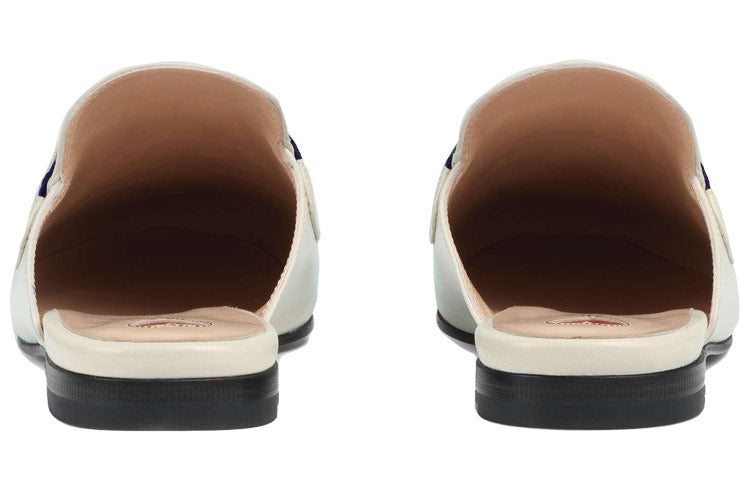 (WMNS) Gucci Princetown 'White Web Leather' 629084-CQXM0-9065