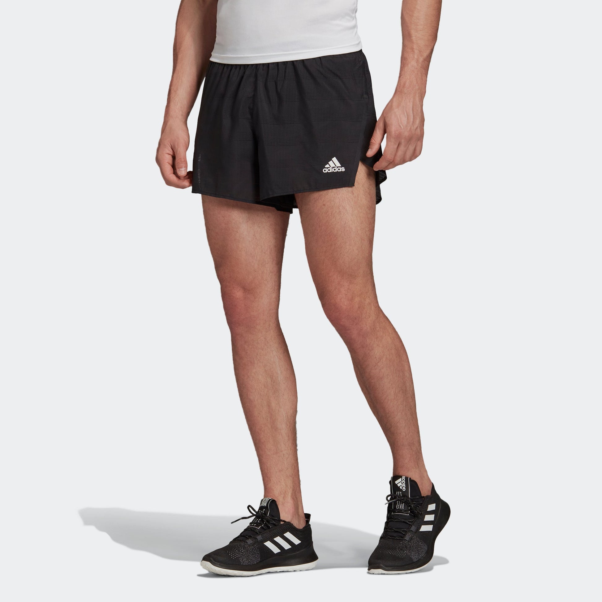 adidas Speed Split M Running Sports Quick Dry Breathable Shorts Black EH4234