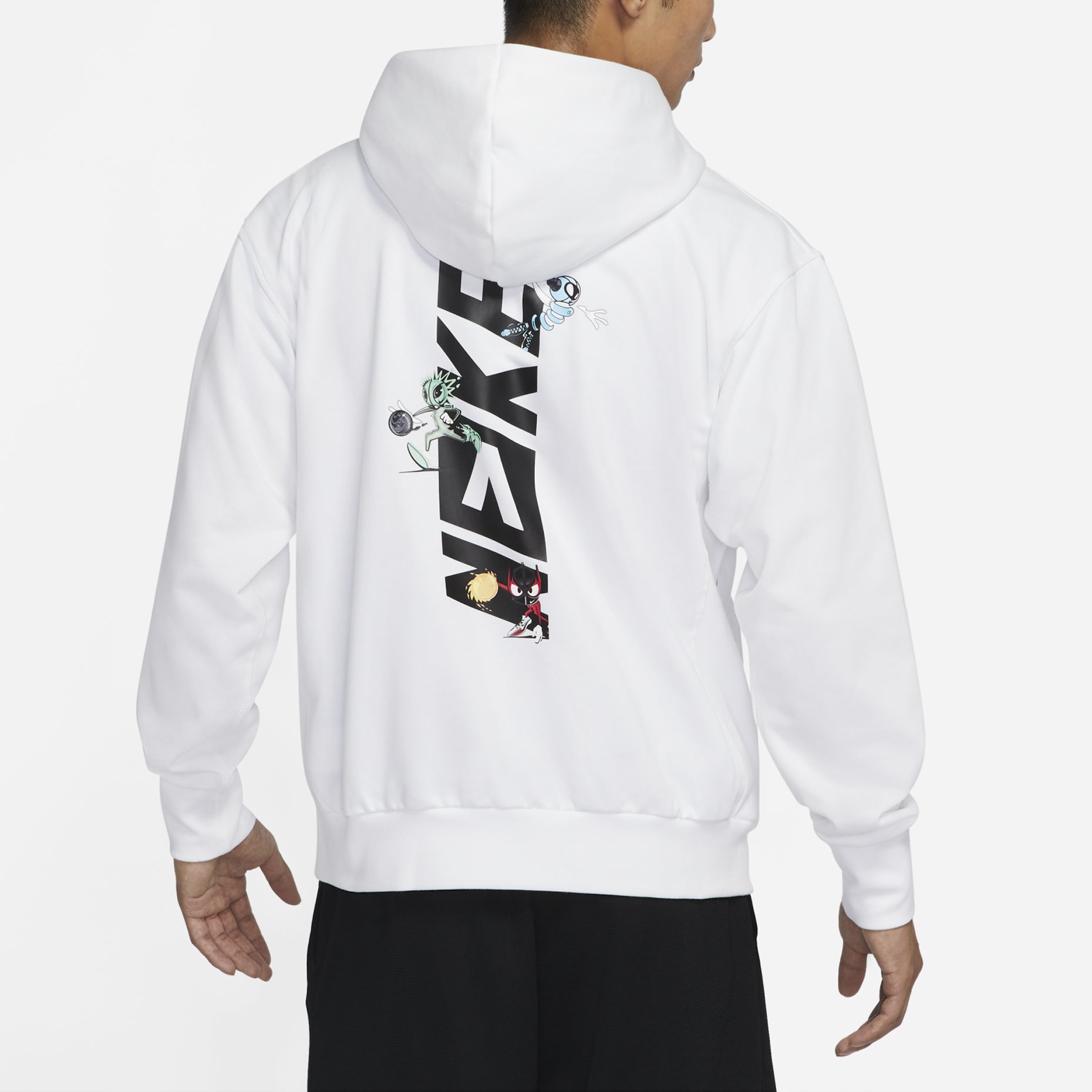 Men's Nike Back Logo Sports Knit Hooded Zipper White DO9155-100