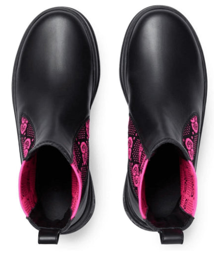 (WMNS) Gucci GG Jersey Boots 'Black Fuchsia' 718718-AAA8L-1066