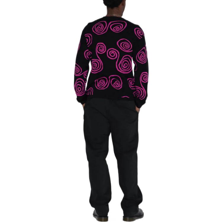 Stussy Spiral Knit Sweater 'Black Purple' 117150
