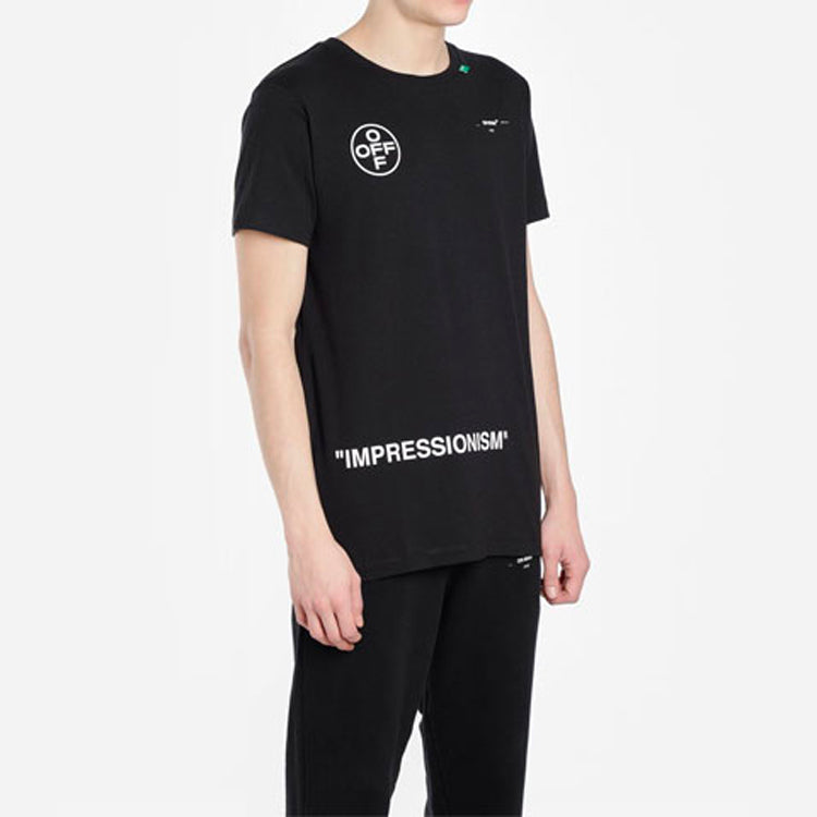 Off-White SS19 Graffiti Pink Arrows Short Sleeve OMAA027R191850151028