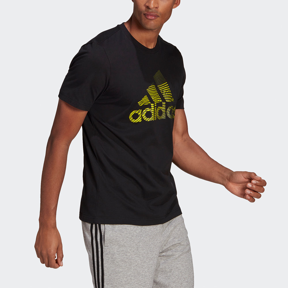 adidas M Extmo Pff T Alphabet Logo Round Neck Sports Short Sleeve Black GL2399