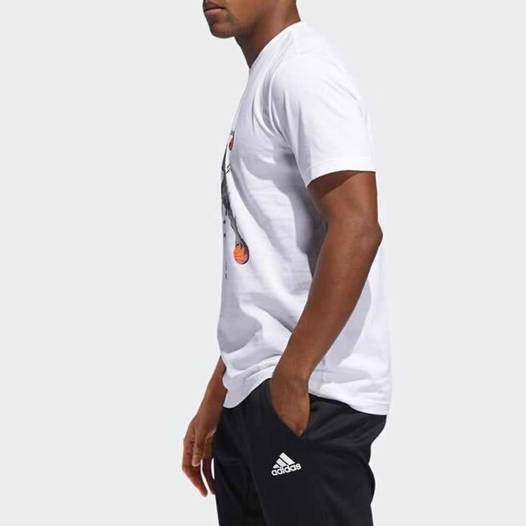 adidas Harden Mvmt Gu Printed TEE Men White DZ1872
