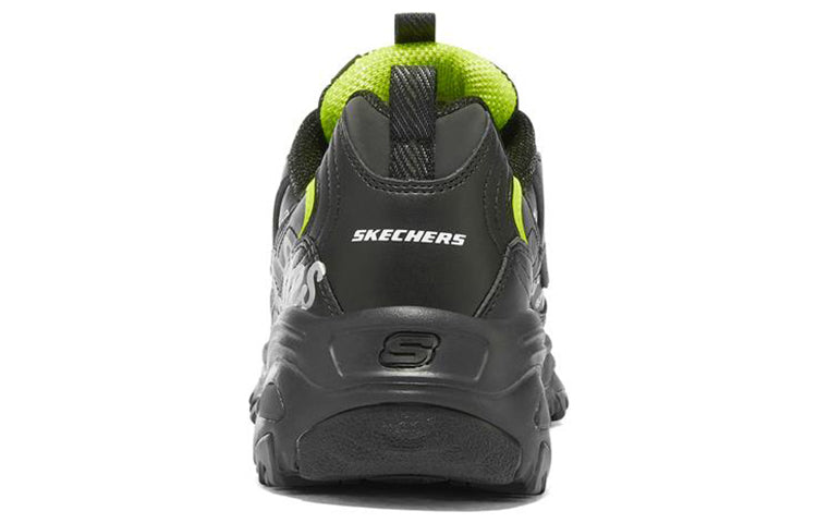 (WMNS) Skechers D'Lites 1.0 'White Black Green' 149627-BKWL