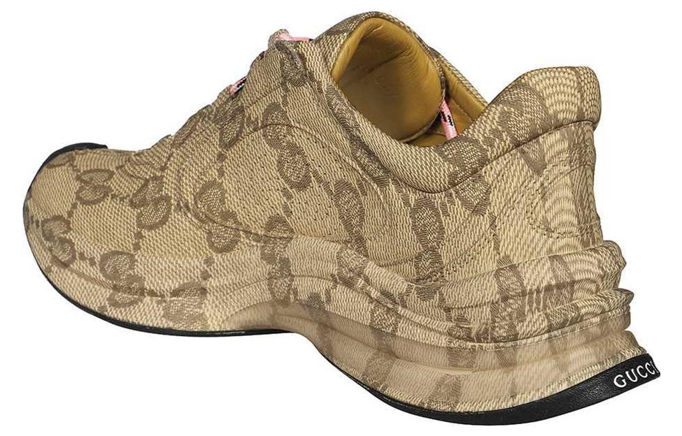 (WMNS) Gucci Run Sneaker 'Beige Ebony Monogram' 725612-AABEB-9742