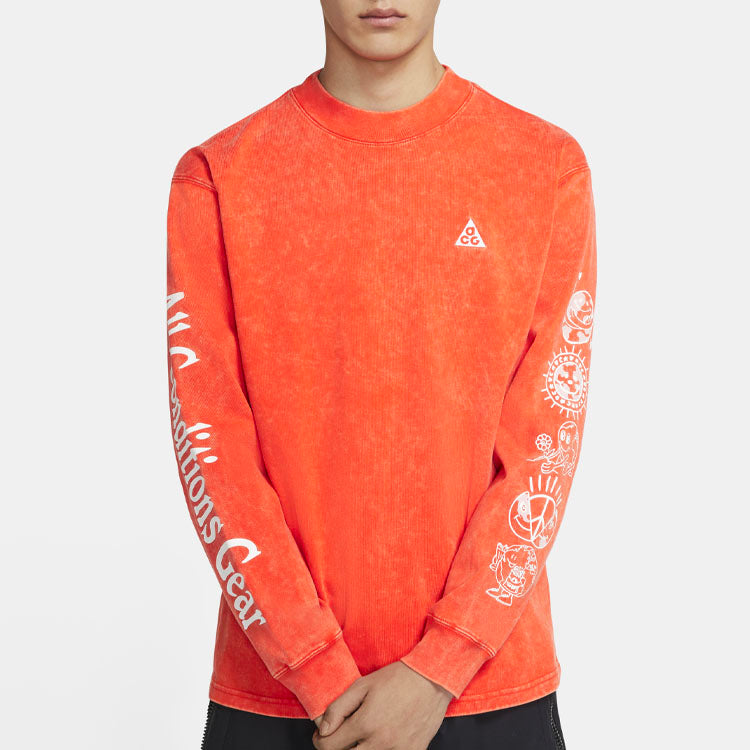 Nike ACG Round Neck Pullover Sports Long Sleeves Orange CW3842-891