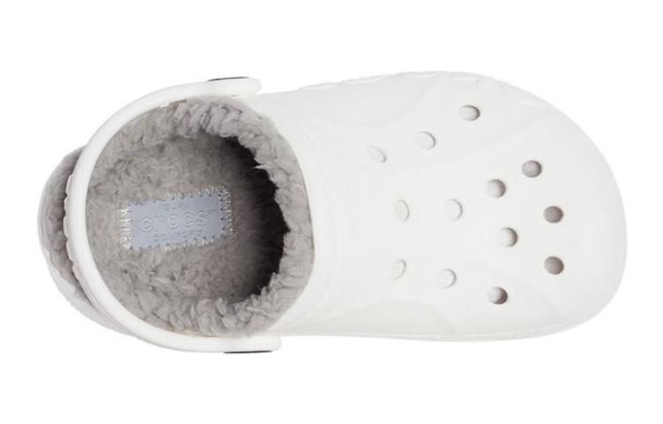 (PS) Crocs Classic Baya Lined Clog 'White Grey' 207500-11H