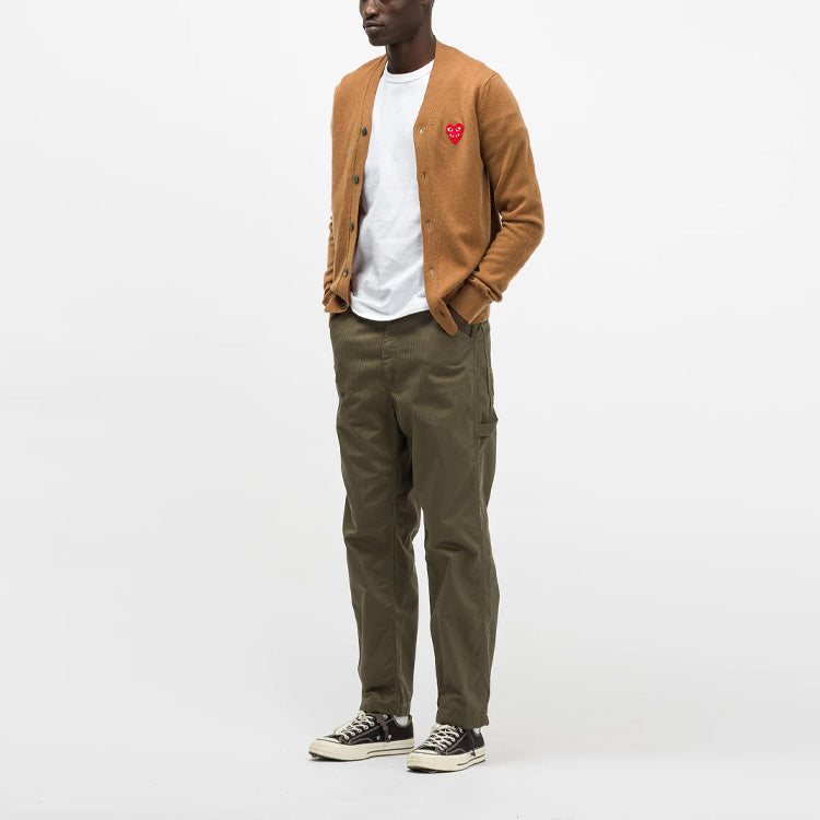 COMME des GARCONS PLAY Cardigan Red Emblem 'Brown' AZ-N076-051-3