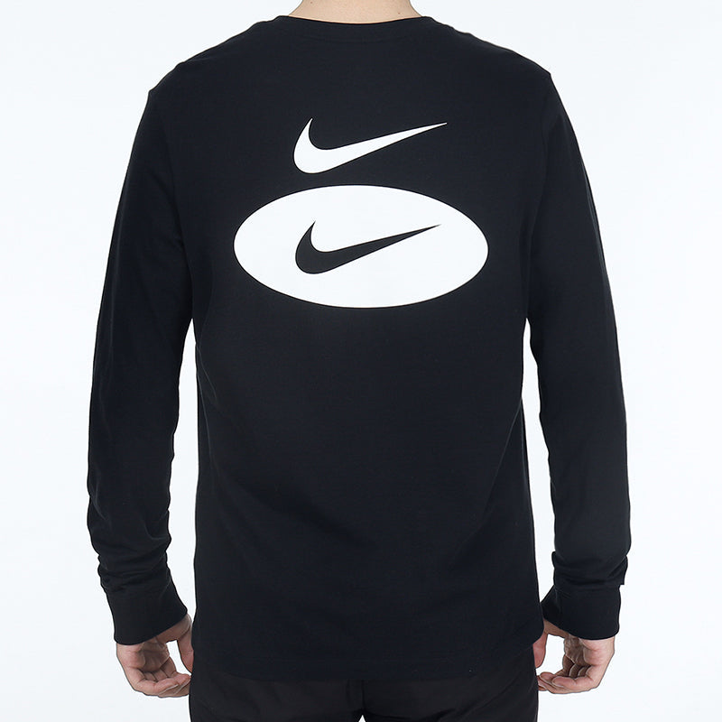 Men's Nike As Nsw Ess+ Core 3 Ls Tee Casual Breathable Round Neck Long Sleeves Black T-Shirt DM6367-010