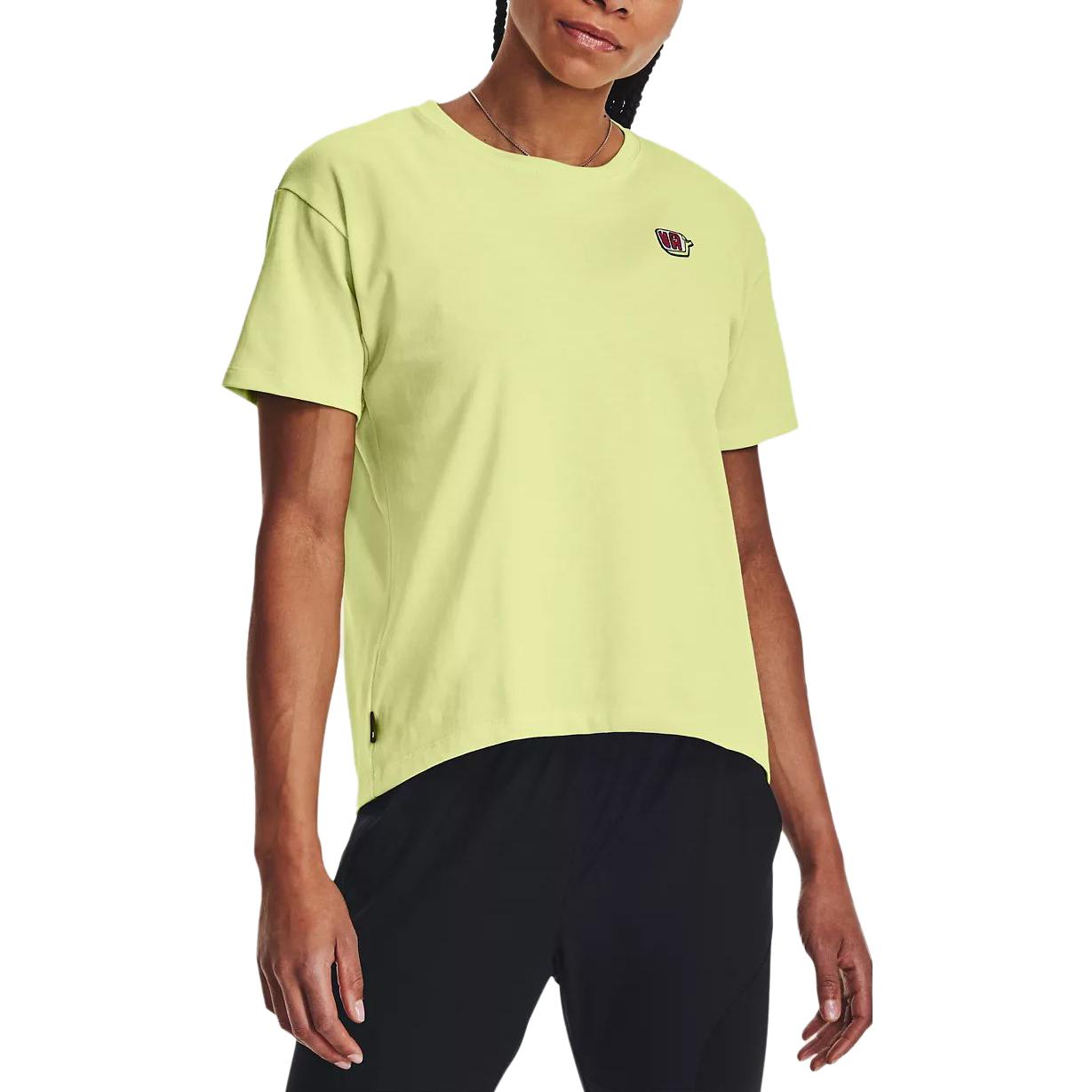(WMNS) Under Armour Heavyweight Graphic T-shirt 'Yellow' 1376743-391