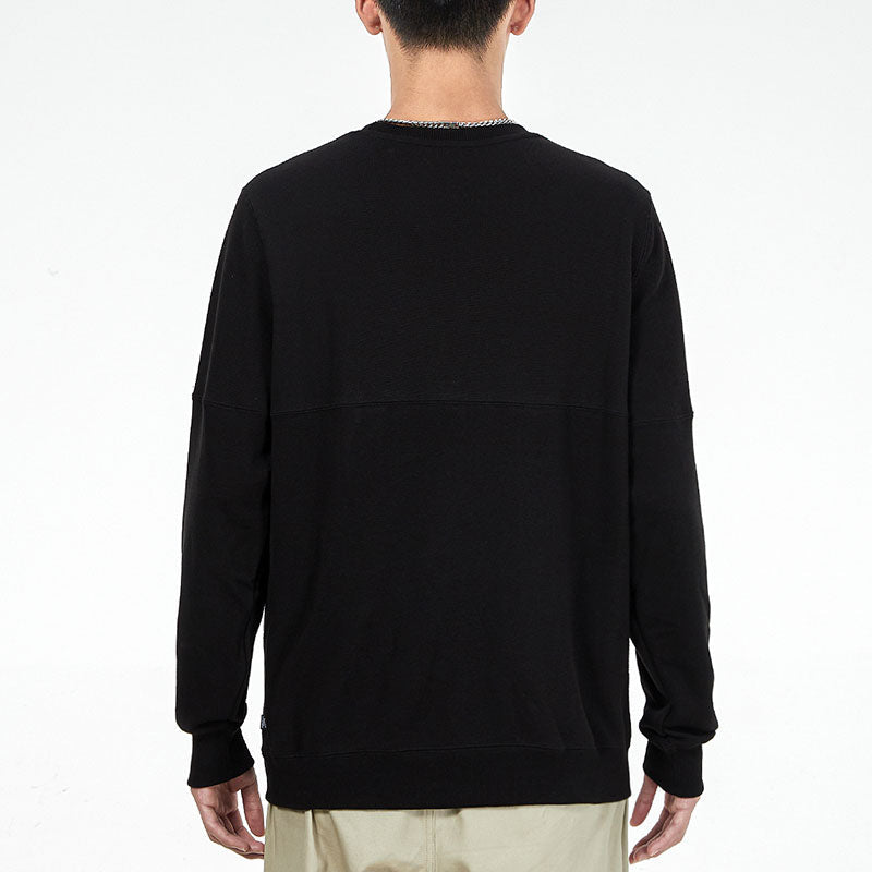 PUMA Solid Color Logo Sports Round Neck Pullover Black 846409-01