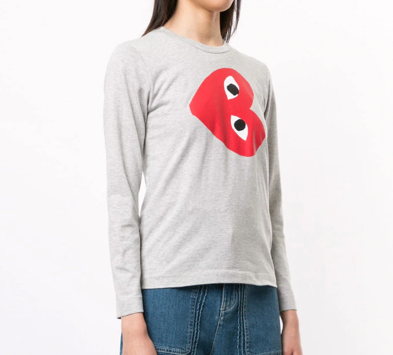 (WMNS) COMME des GARCONS PLAY Side Heart Logo 'Grey' AZ-T267-051