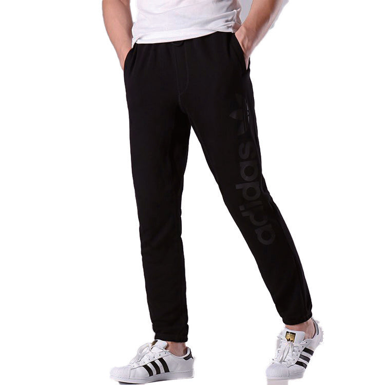 adidas originals Solid Color Sports Long Pants Black DH3874