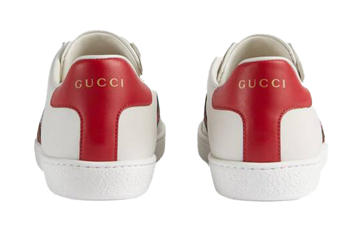 (WMNS) Gucci Ace Series CAT Embroidered Shoes/Sneakers White Red 664142-1XG60-9065