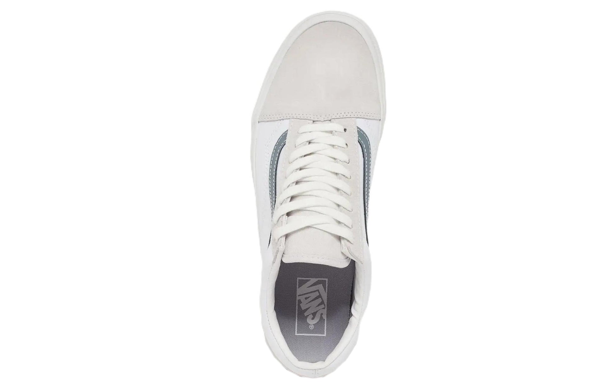 Vans Old Skool Cozy Wear-resistant Skateboarding Shoes White Blue VN0A7Q2JRV2
